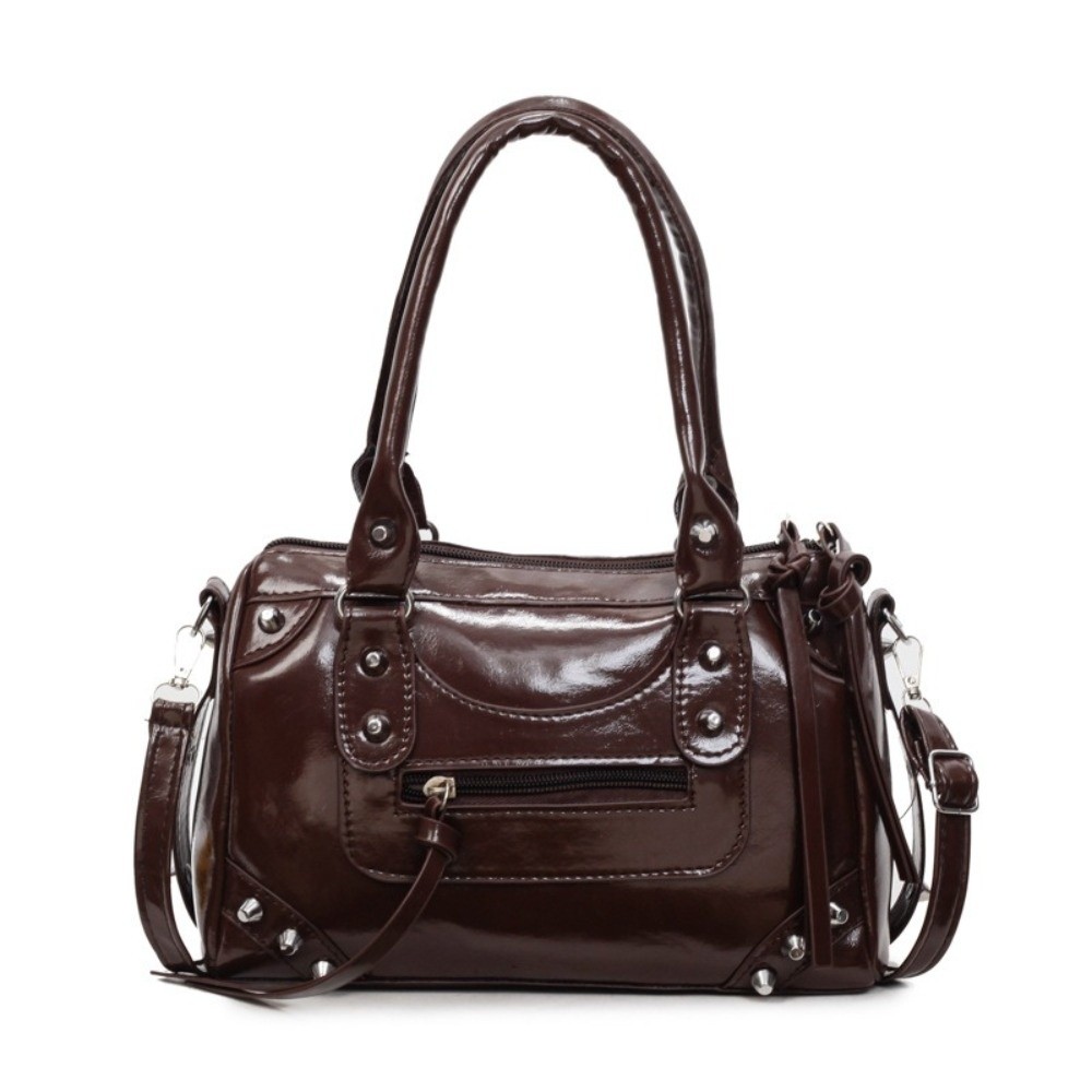 Top Handle Patent Bag - Sac à bandoulière vintage en cuir