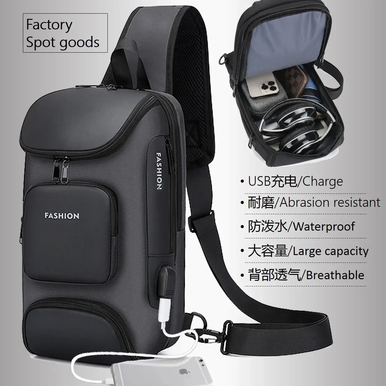 Luxury Bags In China Wholesale - Sac à bandoulière antivol pour hommes,