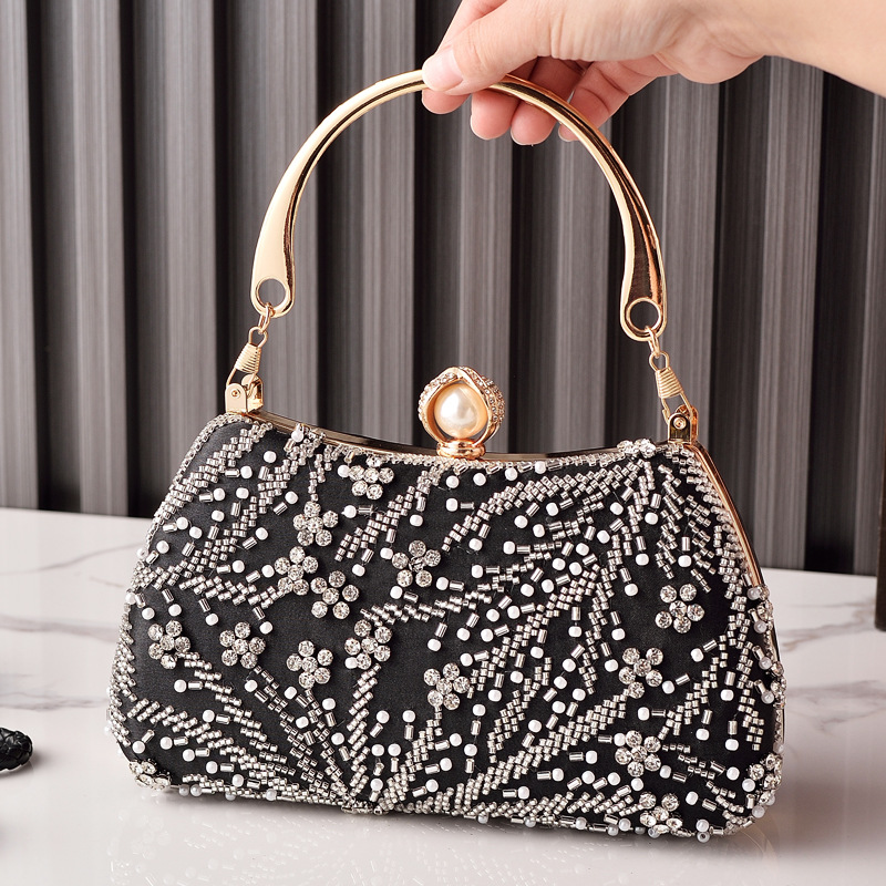Luxury Bags In China Wholesale - Sac à main noir vintage pour