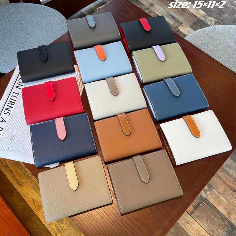 Luxury Quilted Bags - Portefeuille court en cuir véritable pour