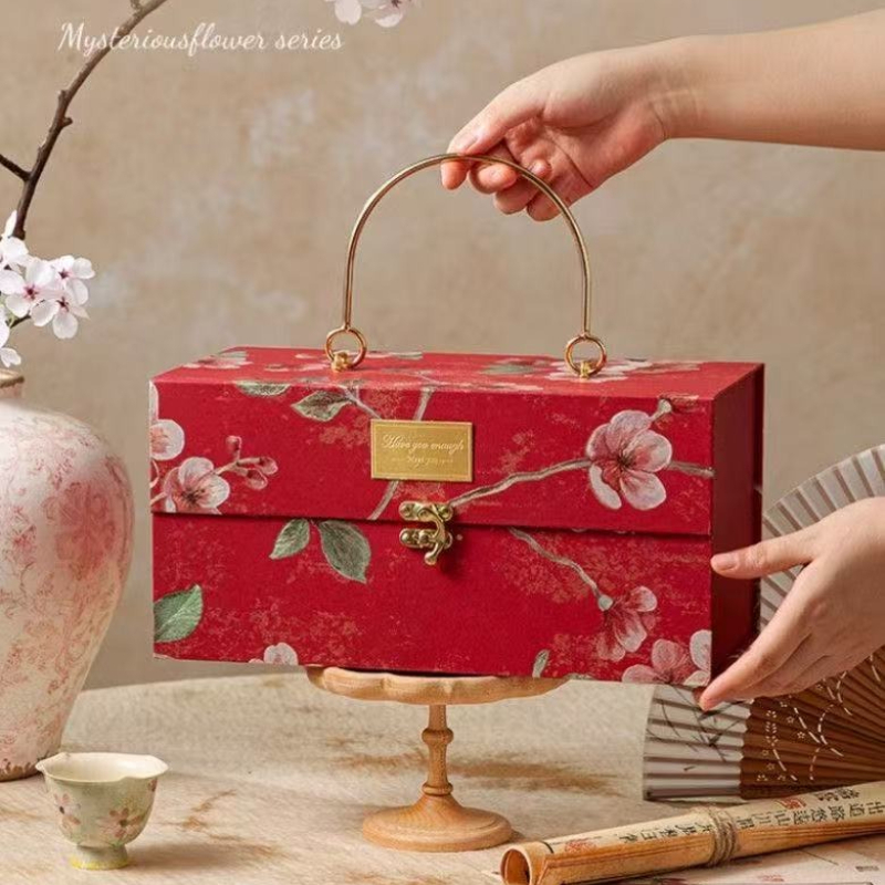Luxury Bags From China - Boîte-cadeau portative en métal multicolore épais,