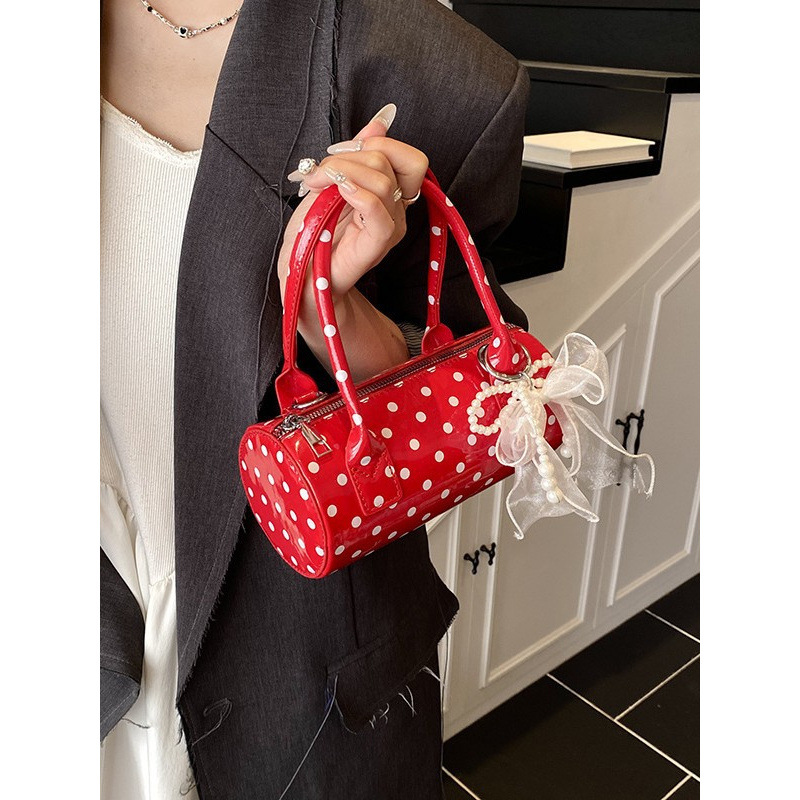 Sac à main mignon à pois pour  - Top Handle Patent Bag avis et prix