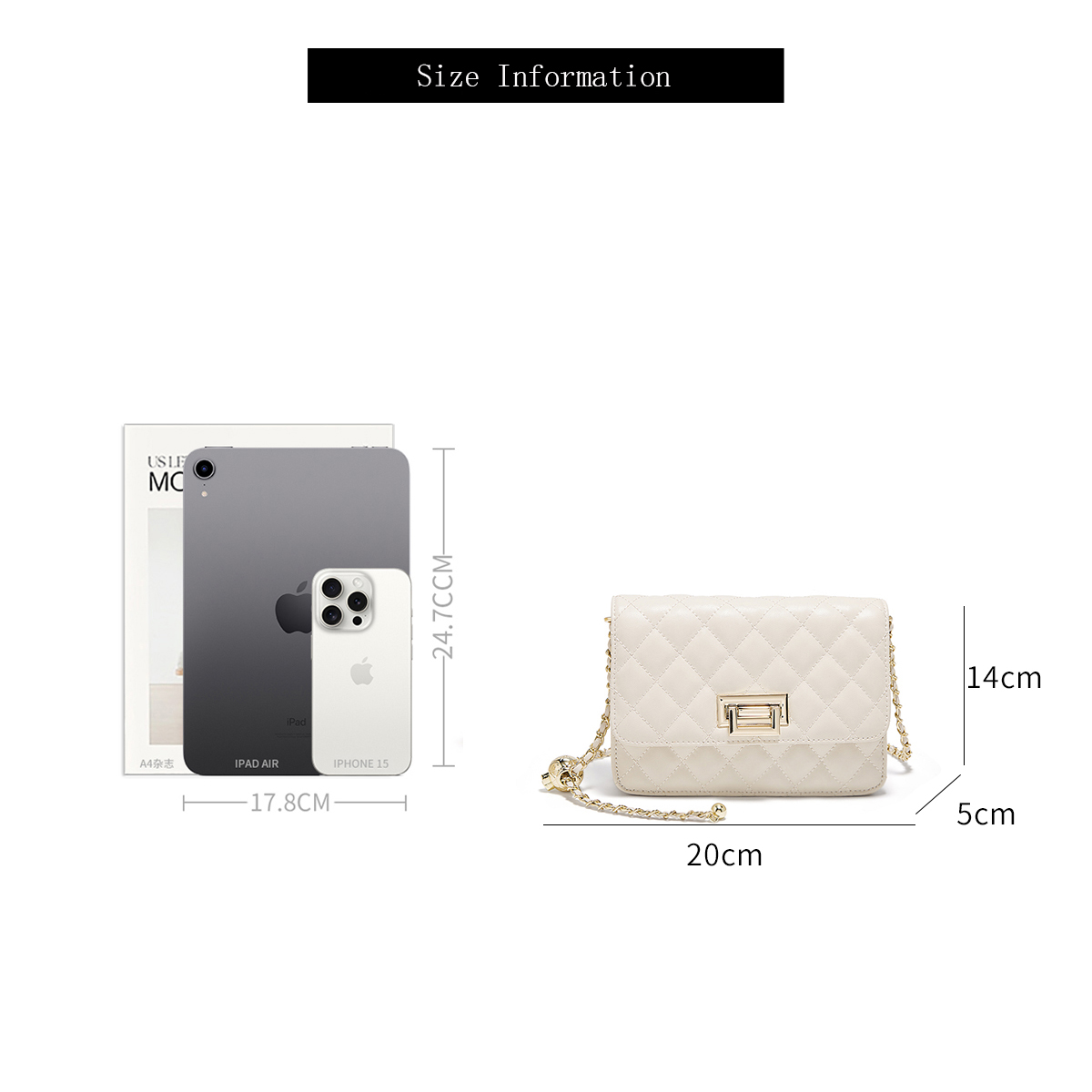 Sac bandoulière matelassé blan - Luxury Quilted Bags avis et prix