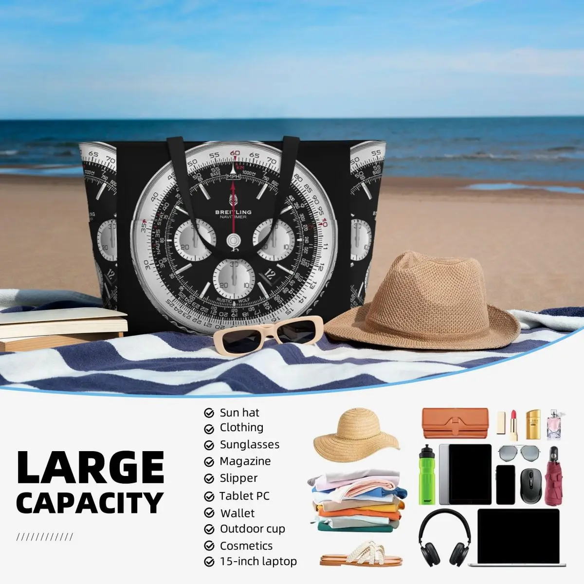 Sac de plage noir de luxe avec - Luxury Yoga Bags avis et prix